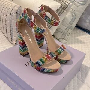 Madden Girl Siren-R Heels 7.5 Multi Rhinestone